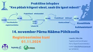 14. november 2024 Praktiline infopäev