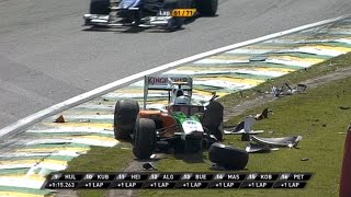 F1 crash Vitantonio Liuzzi Brazil 2010