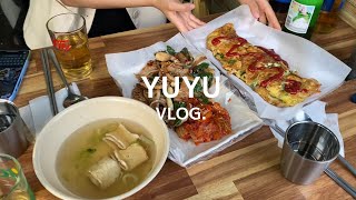 [vlog] 한국유학 브이로그 강변포차 / 열매제과점 /  반포 한강 / 모리츠플라츠 / 명동교자 / 을지로 韓国留学ブイログ