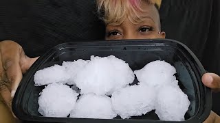 CRUSHED SHAVED ICE CHUNKS | WHISPER CRUNCHING WEDNESDAYS | #iceeating #asmr #asmrice