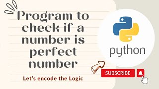 Program to check if a number is Perfect number in Python || Python Tutorials for Beginners || Coding