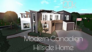 Aesthetic Modern Hillside House Bloxburg