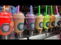 7 Flavor Fruit Juice Smoothie with Bubble Pearls | Street Drink Colorful | Thai Street Food