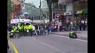 Balacera en pleno centro de Bogotá tras intento de fleteo