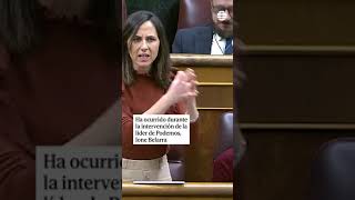 Un diputado de Vox 'trolea' a Ione Belarra durante su intervención #vox #podemos #monedero