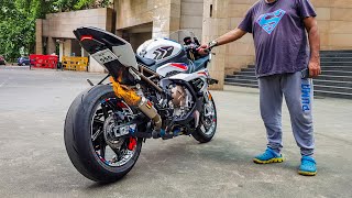 LOUD BMW S1000RR Akrapovic GP Exhaust System Sound (FLAME SPITTER) 🔥