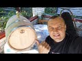 А Whiskey Barrel from an Oak Log DIY | How to Make a Wooden Barrel in the Garage with your own hands