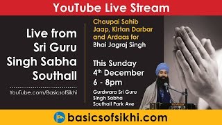 LIVE Chaupai Sahib Jaap, Kirtan Darbar \u0026 Ardaas for Bhai Jagraj Singh (SGSSS Park Ave)