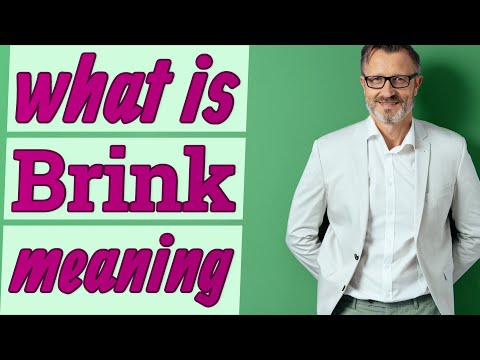 What is synonyms of Brink?