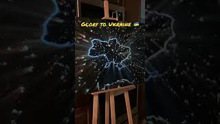 Ukraine Art /Glow in the Dark Painting #glowingart #ukrainerussiawar