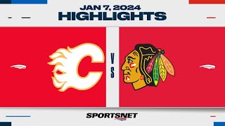NHL Highlights | Flames vs. Blackhawks - January 7, 2024