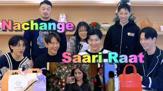 Korean actors' reactions to the Indian mv that an exciting X-mas party💃🕺🏻Nachange Saari Raat