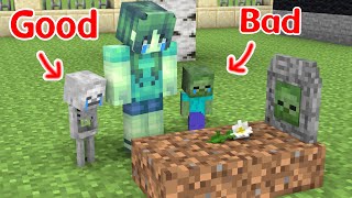 Monster School : Good Baby Skeleton and Bad Baby Zombie - Sad Story - Minecraft Animation