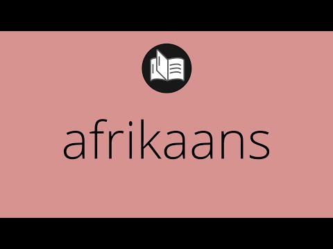 What does Vol mean in Afrikaans?