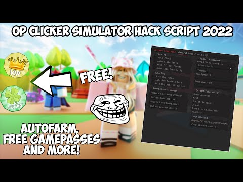 NEW ROBLOX CLICKER SIMULATOR *OP* HACK SCRIPT PASTEBIN 2022 (UNPATCHED) 