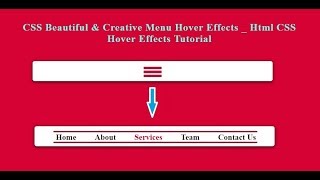 CSS Beautiful & Creative Menu Hover Effects Html CSS Hover Effects Tutorial