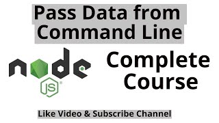 Node js Tutorial: #10 command line arguments in node js | getting input from command line in node js