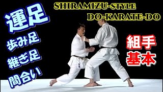 試合組手の基本 運足 歩み足 継ぎ足 間合い 上段刻み突き karatedo kumite style 和道流空手