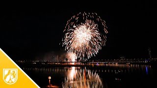 So schön war das Feuerwerk auf der Rheinkirmes in Düsseldorf