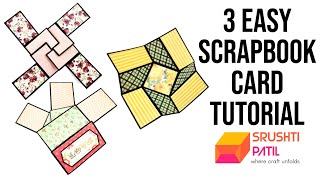 3 Easy Scrapbook Cards Tutorial by Srushti Patil