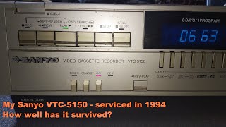 Sanyo VTC5150 Betamax - Serviced 1994! My old machine...