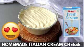 2 Ingredient Mascarpone Cheese using Amul Fresh Cream