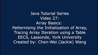 EECS1021 Java Tutorial 27
