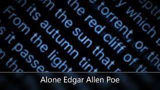 Alone Edgar Allan Poe  by Mikael H
