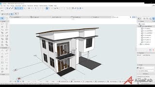 ตัวอย่างการสร้างบ้าน 2 ชั้น พร้อม Drawing และตารางปริมาณงาน ll ArchiCAD