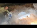 How to Build a Dugout With Fire lnside a Fireplace, Outdoor Camping, Nature Adventure, DIY