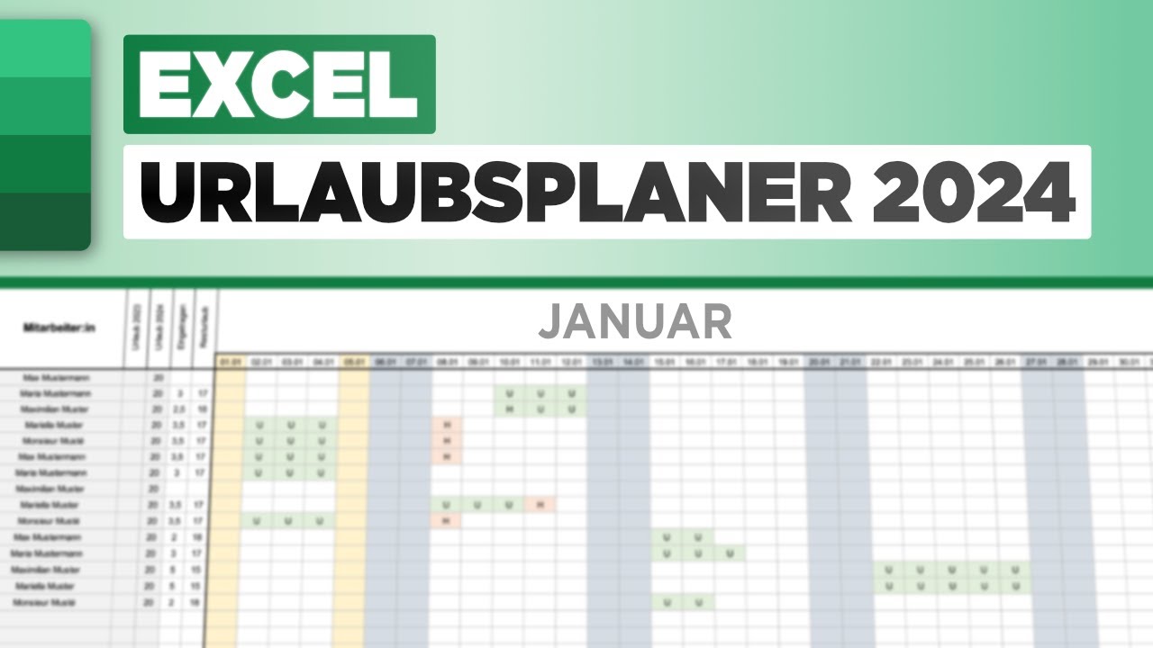 Excel Urlaubsplaner Für 2024 Inkl. Download - YouTube