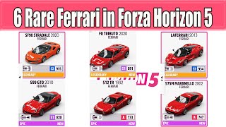 Top 6 Rare Ferrari in Forza Horizon 5