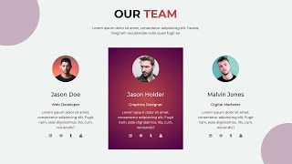 Responsive Team Section using Materialize CSS