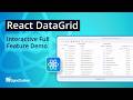 React DataGrid: Interactive Full Feature Demo