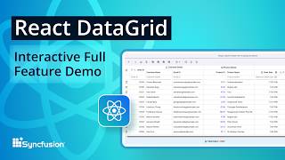 React DataGrid: Interactive Full Feature Demo