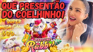 FORTUNE RABBIT GANHEI UM PRESENTÃO DO COELHINHO - JOGO DO COELHO BANCA BAIXA PLATAFORMA REGULARIZADA