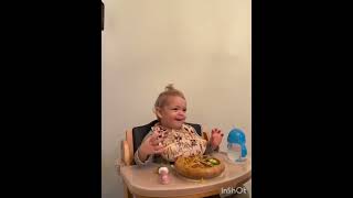 22 month old bullying her toothless 85 year old grandma😂 #viral #funny #shorts