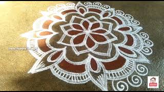 Beautiful design vaigasi maadha special flower design kolam@KaalaiThendralkolangal