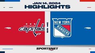 NHL Highlights | Capitals vs. Rangers - January 14, 2024