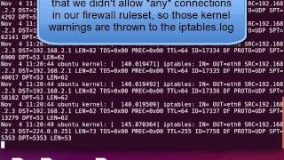 Setting up iptables logging