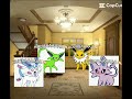 S.Sylveon,S.Espeon,Jolteon,and Espeon does the gimme my money thing