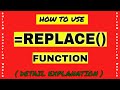 How To Use  REPLACE FUNCTION  In Excel  (Detail Explanation) || SHIVAM EDUCATION WORLD