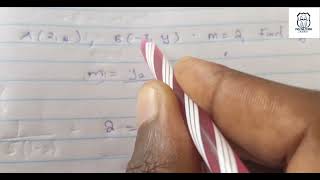 Finding missing coordinate value given gradient coordinate geometry