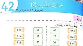 حل الصفحة 47 كراس النشاطات رياضيات السنة الثالثة ابتدائي _ جداول الضرب (2)