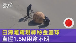 日海灘驚現神秘金屬球 直徑1.5M用途不明｜TVBS新聞@internationalNewsplus