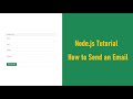 Node.js Tutorial - How to Send an Email