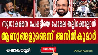 സുധാകരനെ പേപ്പട്ടിയെ പോലെ തല്ലിക്കൊല്ലാന്‍ ആണുങ്ങളുണ്ടെന്ന് അനില്‍കുമാര്‍ K Sudhakaran KP Anilkumar