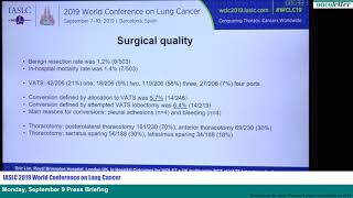 WCLC 2019: A UK Multi-Centre RCT of VATS Versus Open Lobectomy for Lung Cancer -- E. Lim