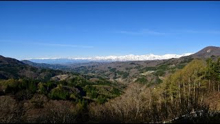 残雪の北アルプスと芽吹きの大望峠・4K