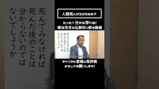 人間死んだらどうなる？→生きている時に必ずハッキリします【菊谷隆太先生の仏教切り抜きチャンネル】 #shorts